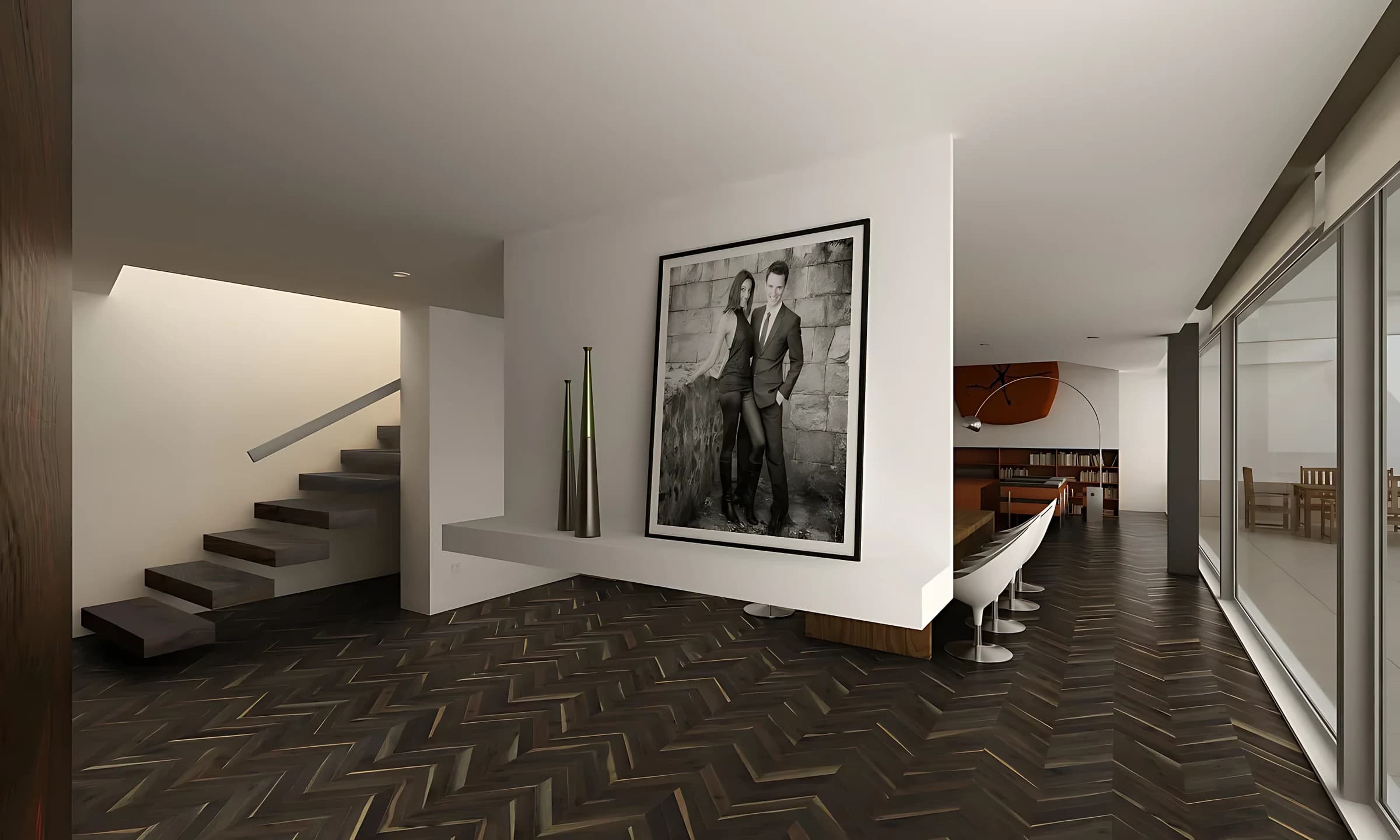 Chevrons hardwood flooring